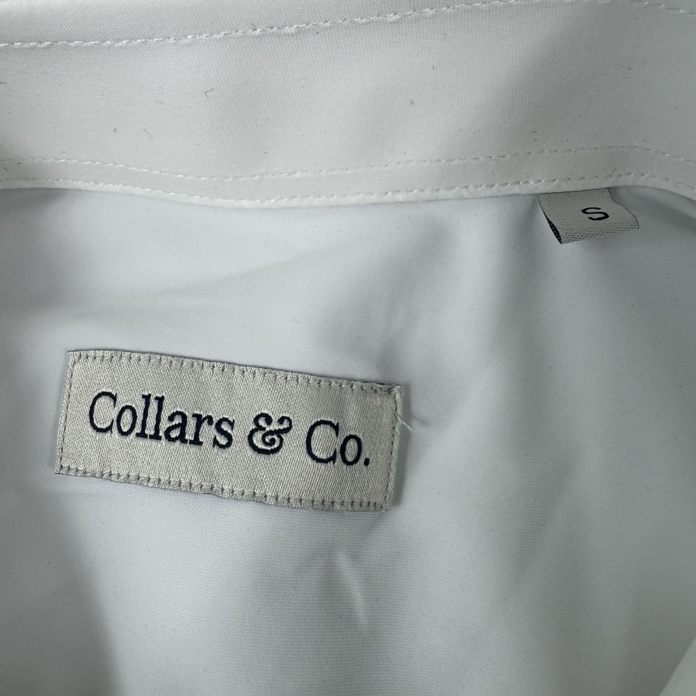 Collars & Co. Solid White Performance L/S Men's B… - image 4